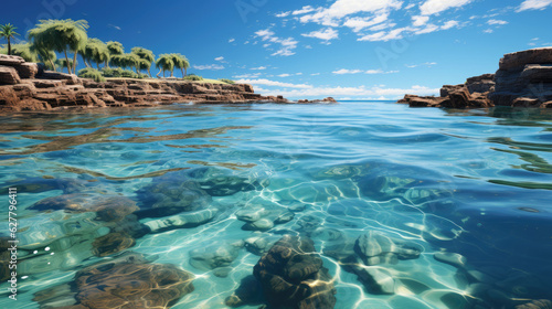 Crystal - clear water shimm...