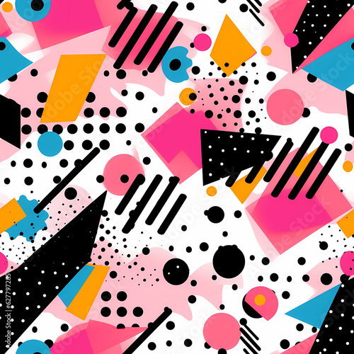 a pink and black geometric pattern