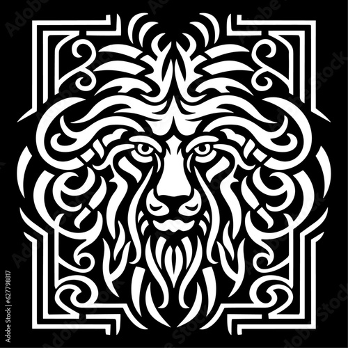 Vector lion celtic knot
