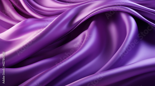 abstract silk flow silver chrome purple wave background made with AI generative technology