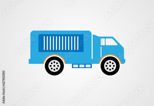 Truck logo template, Perfect logo for business related to automotive industry Delivery truck icon with shallow depth of field