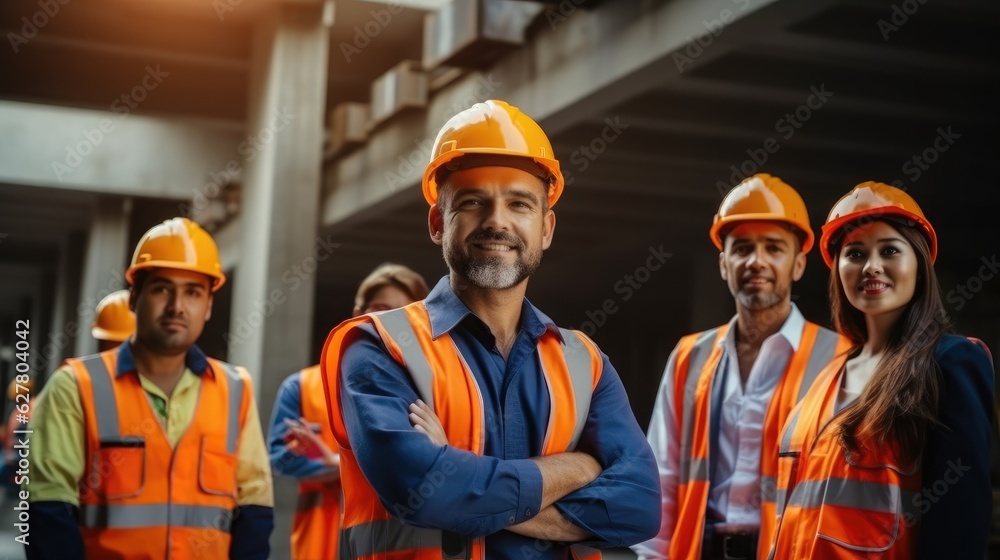 Portrait of the diversity team of engineer, Construction teamwork and buildings, Architect team. Portrait of the diversity team of engineer, Construction teamwork and buildings, Architect team.