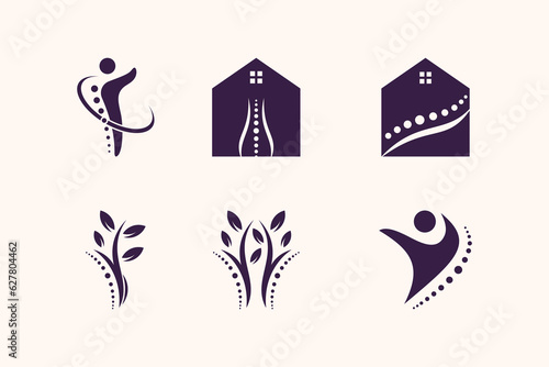 Chiropractic logo icon vector with modern element idea