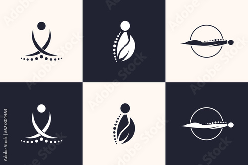Chiropractic logo icon vector with modern element idea