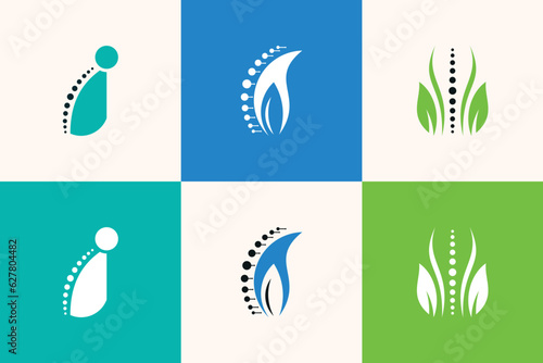 Chiropractic logo icon vector with modern element idea