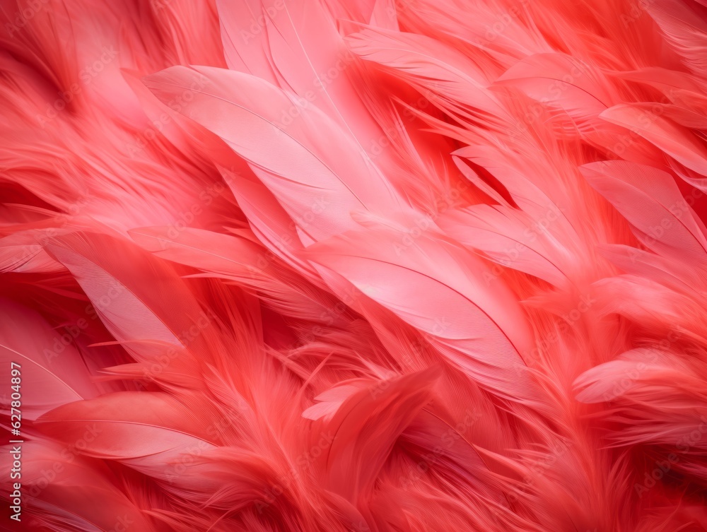 Red Feathers Background, Clean soft Illustration Red Feathers Background, Clean soft Illustration
