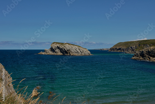 Broken coast at Liencres Cantabria. Rock formations photo