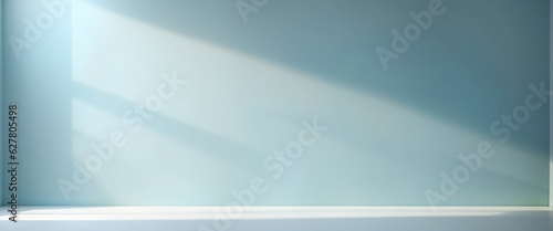 Wallpaper Mural Minimal abstract light blue background for product presentation. Shadow and light from windows on plaster wall Torontodigital.ca
