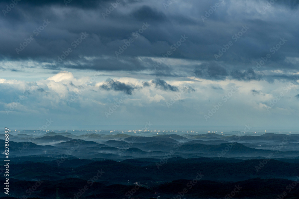 clouds over the mountains