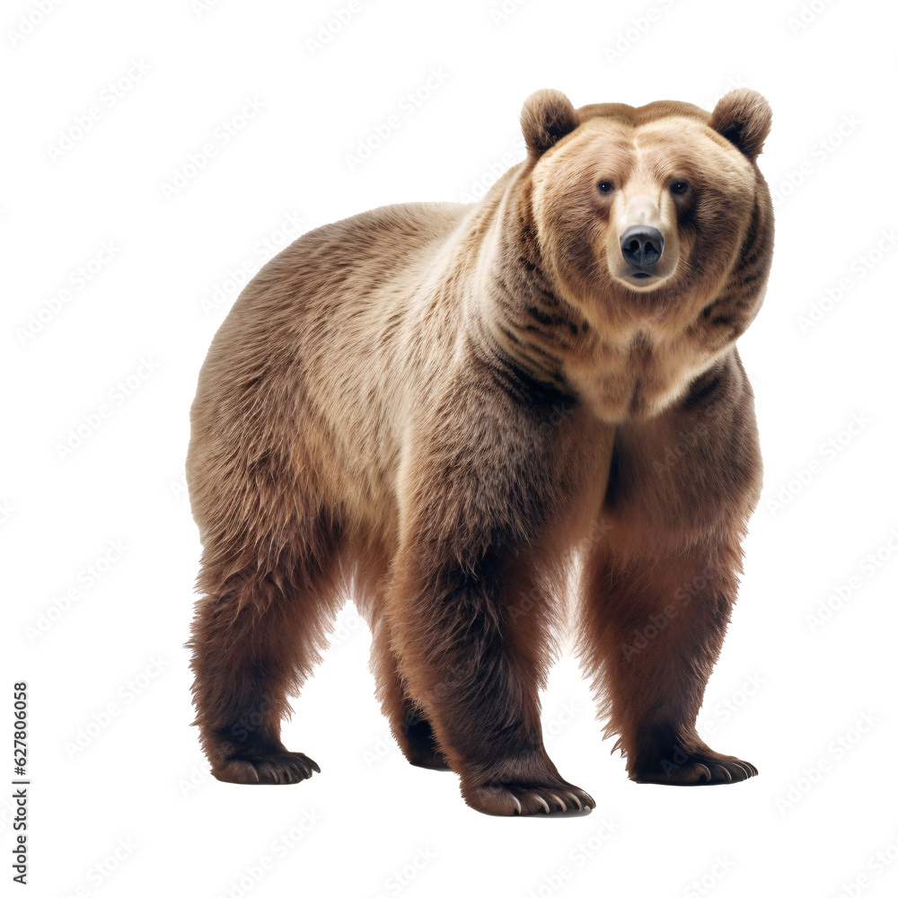 Obraz premium grizzly bear on transparent background