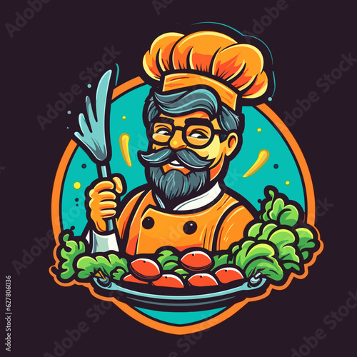 Time for barbecue. Summer barbecue picnic. Cookout grilled food. Cartoon vector illustration.