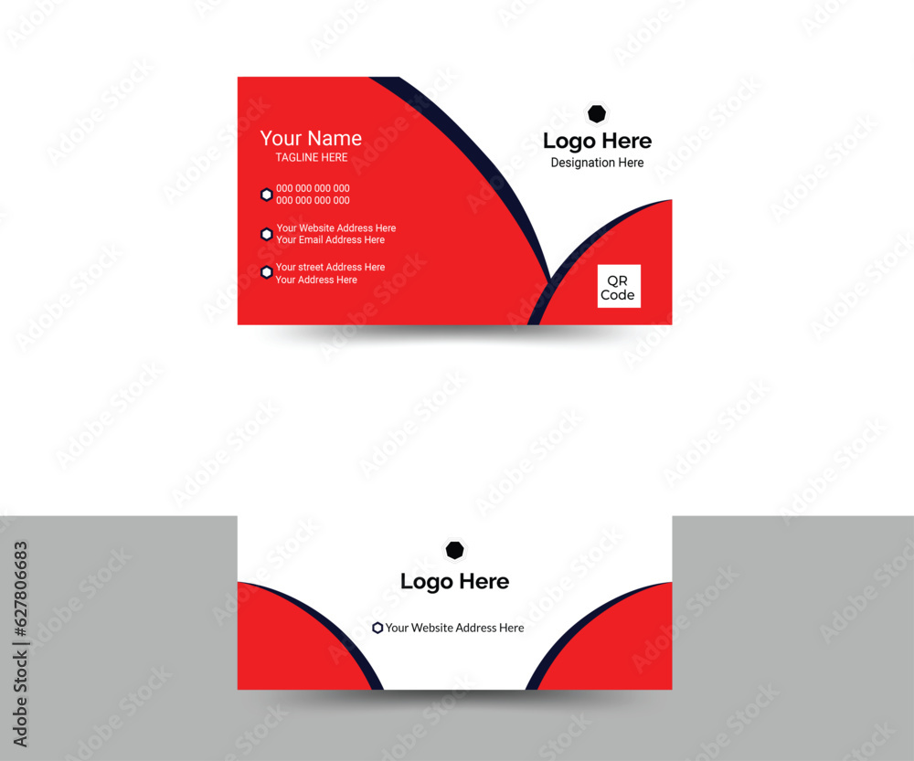 Fototapeta premium Double-sided creative business card template