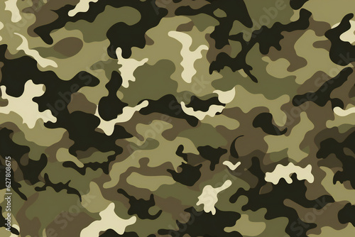 Camouflage seamless pattern. Generative AI