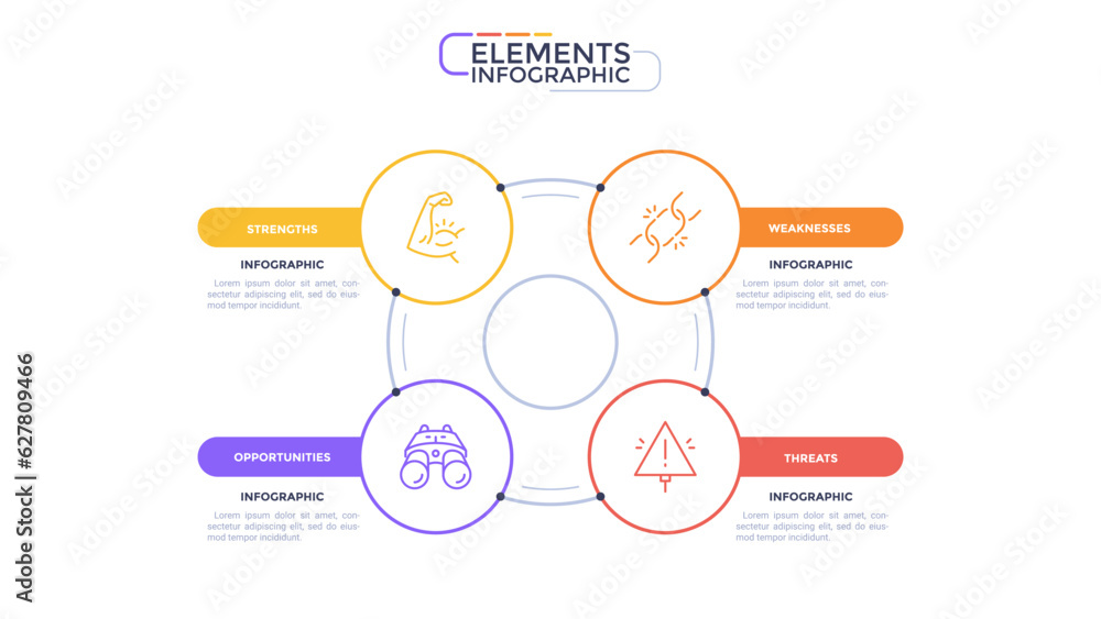 Linear SImple Infographic Template Linear SImple Infographic Template