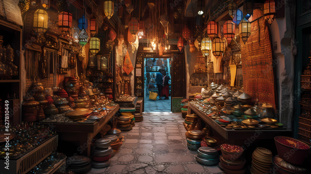 The interior is a feast for the senses, with the mingling scents of spices and the lively sounds of vendors haggling. The furnishings are a blend of traditional Moroccan design and contemporary comfor