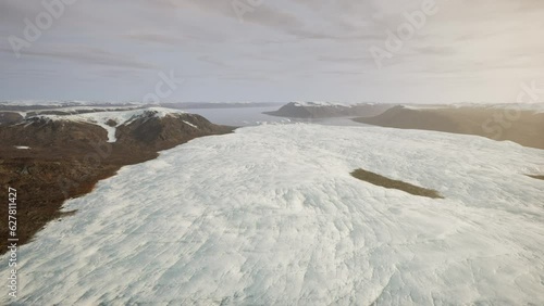aerial view of big glacier photo