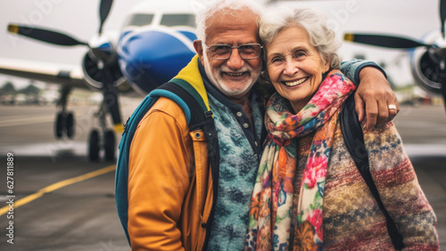 mature elderly woman and ma...