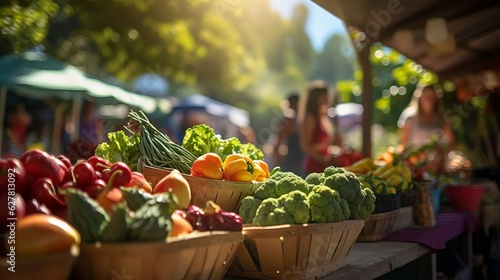 Fotografia, Obraz Farmers Market Fresh Vegetables
