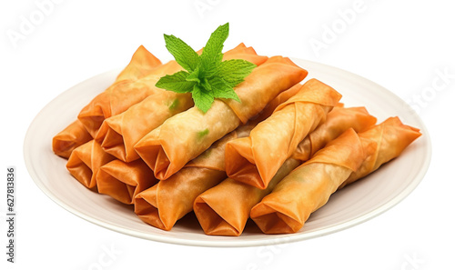 Spring Rolls Isolated on Transparent Background
 photo