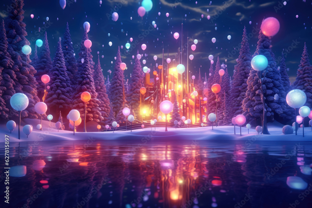 Christmas background. Generative AI Christmas background. Generative AI