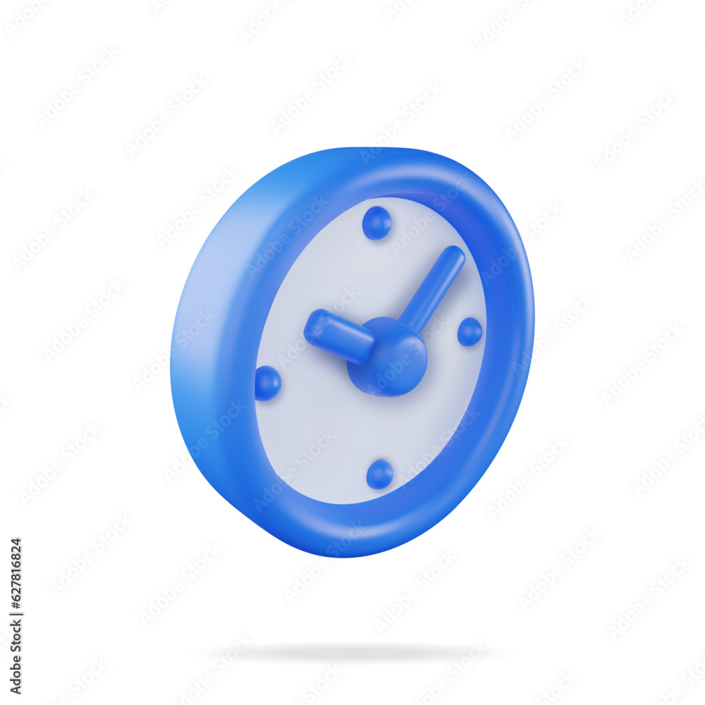 3D Simple Classic Round Wall Clock Isolated. Render Alarm Clock Icon. Measurement of Time, Deadline, Time-Keeping and Time Management Concept. Watch Symbol. Minimal Vector Illustration 3D Simple Classic Round Wall Clock Isolated. Render Alarm Clock Icon. Measurement of Time, Deadline, Time-Keeping and Time Management Concept. Watch Symbol. Minimal Vector Illustration