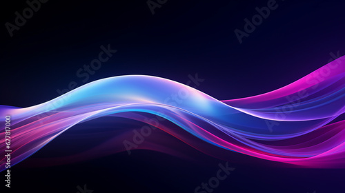 A vibrant purple and blue wave against a dramatic black backdrop