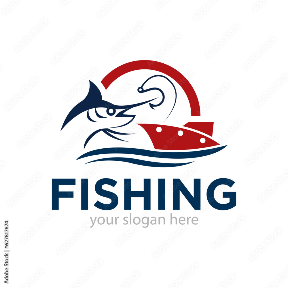 Fishing Logo Design Vector Illustration Fishing Logo Design Vector Illustration