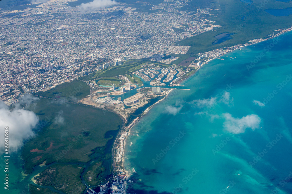 aerial view of the coast of the sea in greece