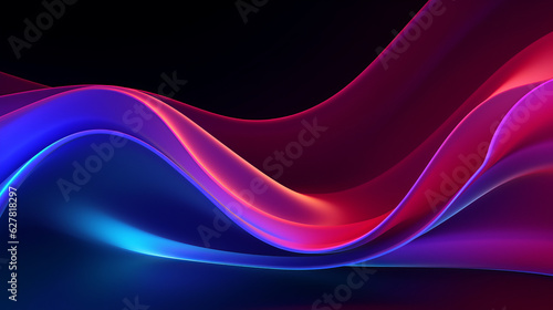 Wallpaper Mural A vibrant light wave against a dark backdrop Torontodigital.ca