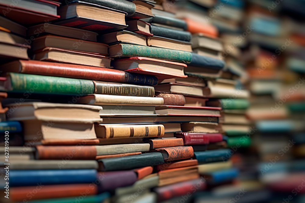 stack of old books close up image stack of old books close up image
