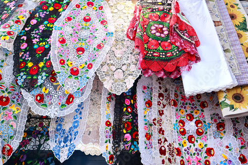 Handmade lace doily for sale in Budapest, Hungary © Lindasky76