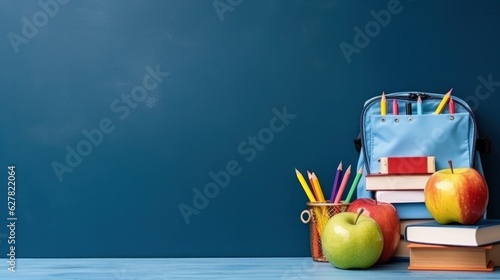 Back to school background with copy space