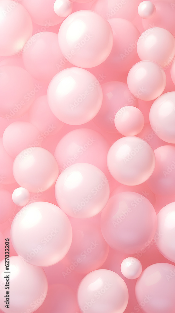A group of white balloons floating in the sky