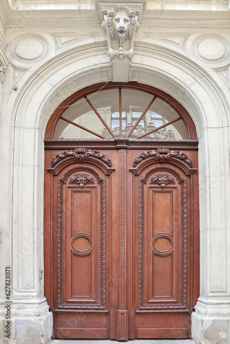 Vintage door in downtown in Budapest, Hungary