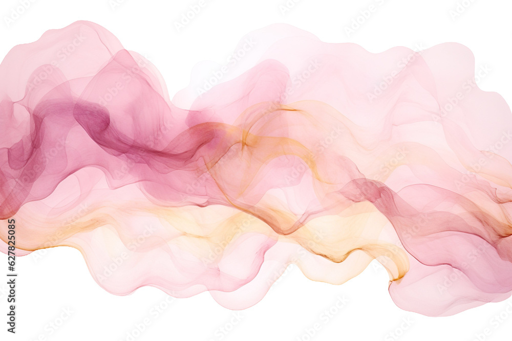 Watercolor Background, Abstract Wave Background, Rose, pink, marble, Vector Illustration, transparent Background, isolated, png. AI generated