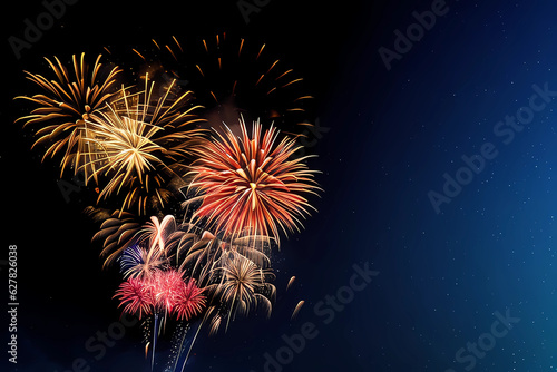 beautiful fireworks, new year celebration, new year fireworks, wallpaper of a new year fireworks, fireworks party, happy new year, illustration of a new year festivity