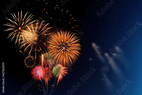 illustration of a new year festivity, beautiful fireworks, new year fireworks, wallpaper of a new year fireworks, fireworks party, new year celebration, happy new year