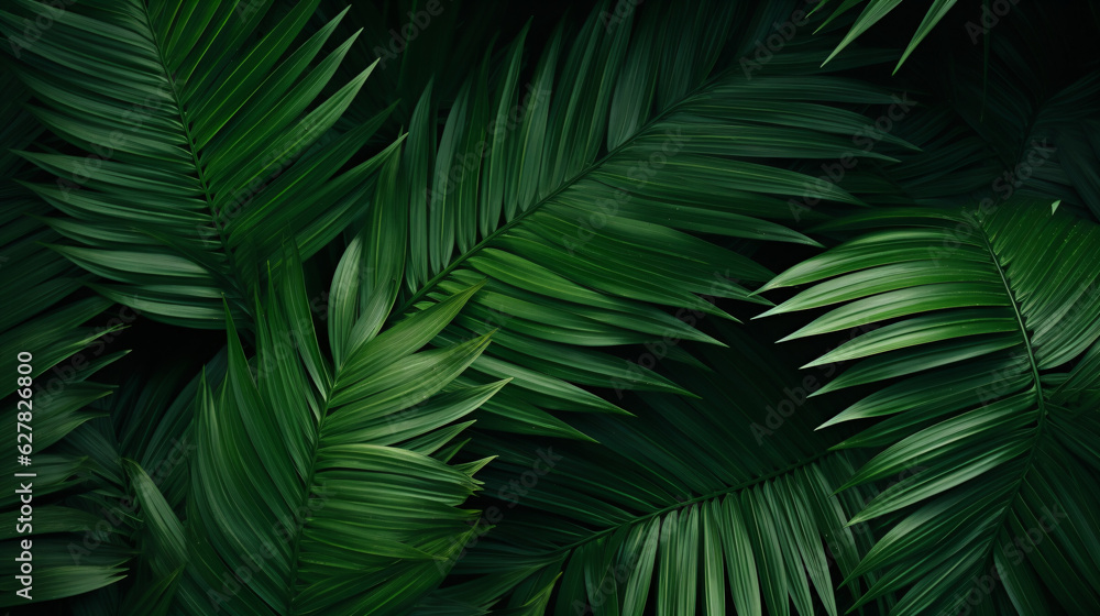 beautiful palm leaves in a wild tropical palm garden, dark green palm leaf texture concept full framed beautiful palm leaves in a wild tropical palm garden, dark green palm leaf texture concept full framed