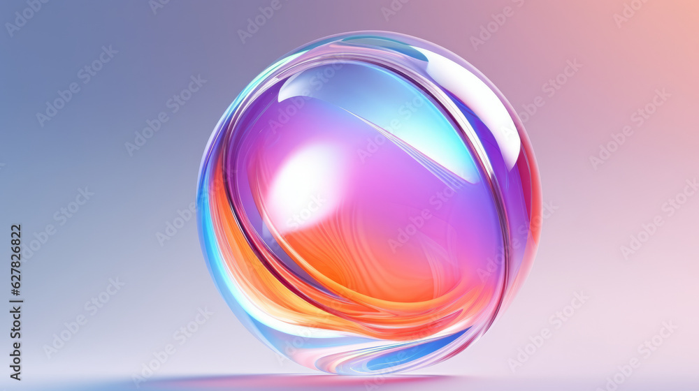 A vibrant object against a colorful backdrop A vibrant object against a colorful backdrop