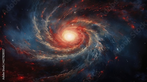 Spiral space galaxy. Generative AI