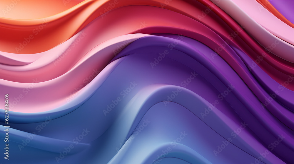 Abstract and vibrant wavy shapes in a colorful background Abstract and vibrant wavy shapes in a colorful background