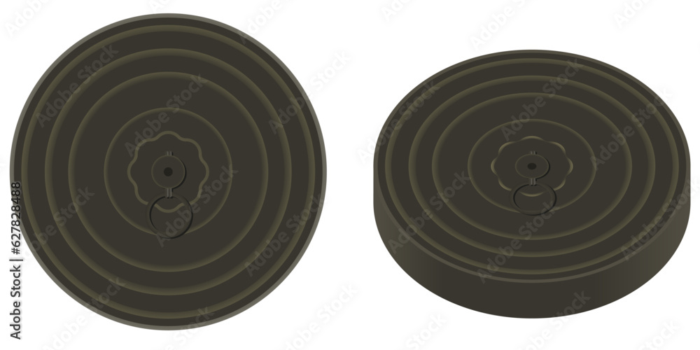 Anti Tank Mine Stock Vector Illustration At Mine Anti Vehicle Mines