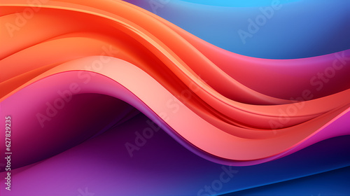 Vibrant 3D abstract background with copy space  perfect for modern website banners and social media campaigns. Wavy material backdrop.