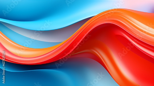 Vibrant 3D abstract background with copy space; perfect for modern website banners and social media campaigns. Wavy material backdrop.