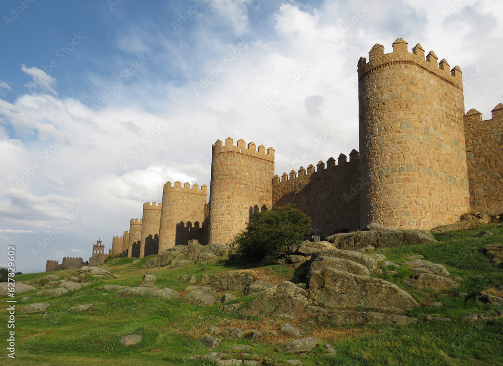 Historic medieval city walls of Avila. Spain.
UNESCO World Heritage. (12th century)