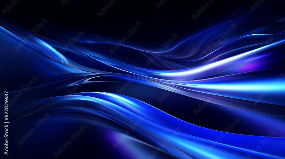 An abstract blue background with wavy lines An abstract blue background with wavy lines