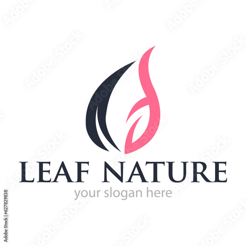 Leaf Nature or Ecology Logo Design Vector