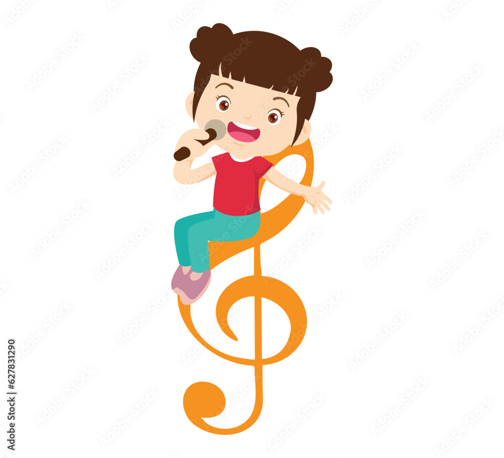 Music kids.Play music concept of music school Music kids.Play music concept of music school