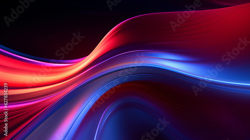 A colorful abstract background with flowing waves in shades of red and blue