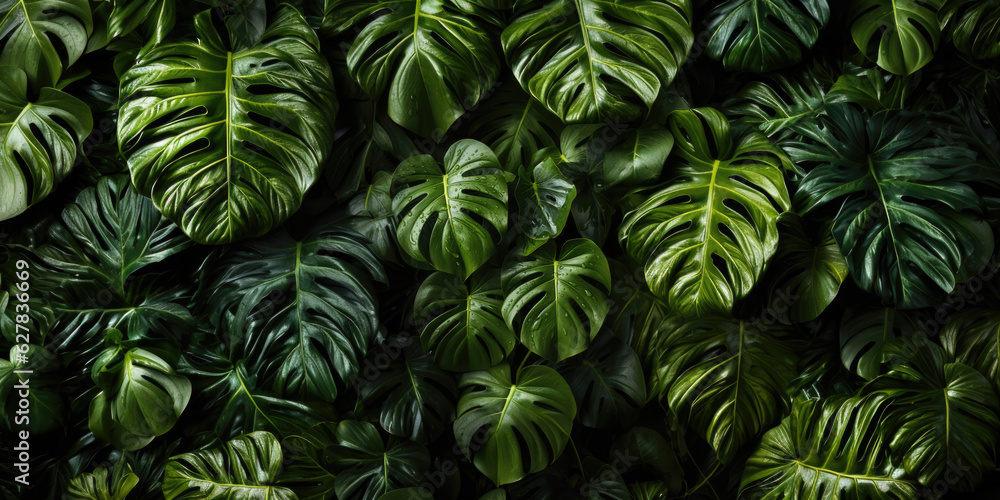 Monstera tropical leaves background Monstera tropical leaves background